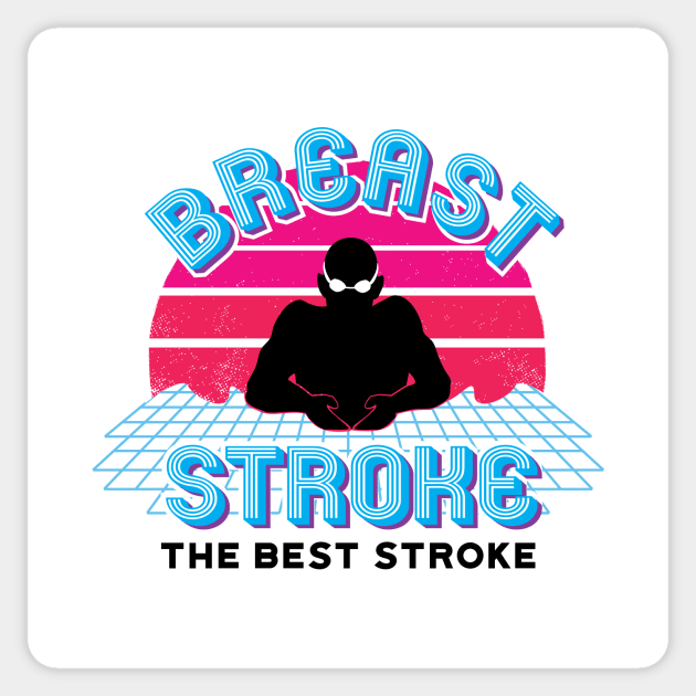 Retro Breaststroke Swim Fan Retro Swim Team Sticker by atomguy